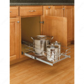 Rev-A-Shelf single Pull-Out Basket in Chrome Wire