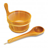 Sauna bucket and ladle