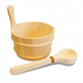 Sauna bucket and ladle
