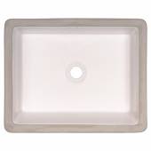 VANITY WHITE RECT PORCELAIN FLAT — M2015