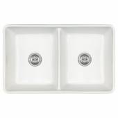 FIRECLAY FARMHOUSE WHITE DOUBLE BOWL 5050 -M3220