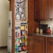 Rev-A-Shelf tall Filler Pull-Out with Magnetic Stainless Steel Pegboard Panel
