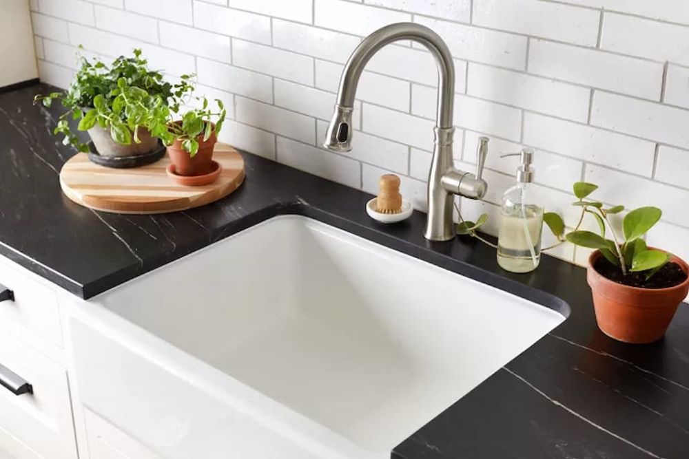 Porcelain kitchen sinks